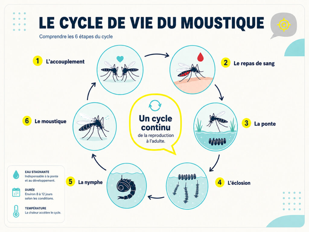 Cycle de vie du moustique